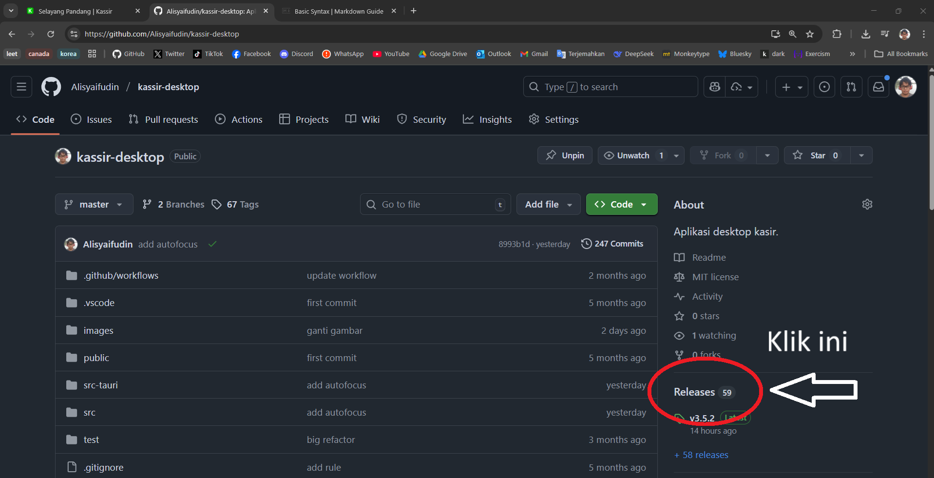 halaman github